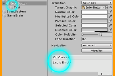 Unity-GameBrain-Add-OnClick-Event