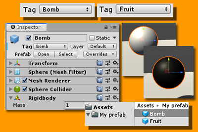 Creating-Prefabs-Bomb-And-Fruit